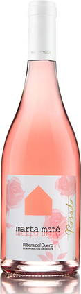 Bottle of Rosado rosé wine from Bodegas Marta Maté in Ribera del Duero.