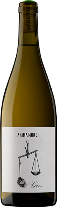 Bottle of Anima Mundi Gres white wine from AT ROCA in Penedès, Spain
