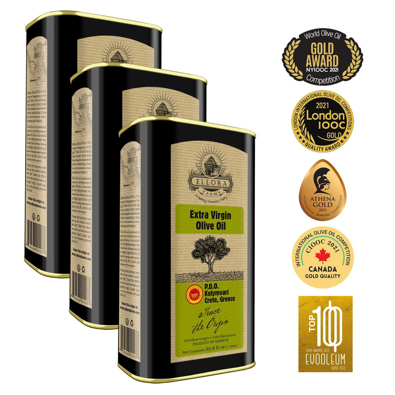 Ellora Farms Certified PDO and Traceable Extra Virgin Olive Oil