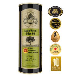 Award Winning Certified PDO Extra Virgin Olive Oil, Traceable and Single Estate EVOO, Harvested in Crete, Greece, 17 oz Tin Award Winning Certified PDO Extra Virgin Olive Oil, Traceable and Single Estate EVOO, Harvested in Crete, Greece, 17 oz Tin