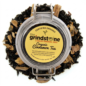 Organic Cinnamon Tea, Ceylon Black Tea with cinnamon spice, Wellness Tea Collection, 2 oz. Jar