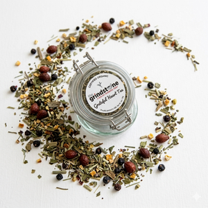 ORGANIC GRATEFUL HEART TEA, Caffeine Free Herbal Infusion, Wellness Tea Collection, 1 oz. Jar