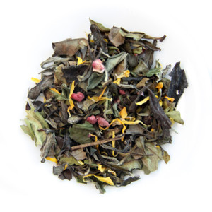 ORGANIC WHITE GUAVA MEDLEY   | White Peony Tea | Dessert Tea Collection | 0.9 oz Jar ORGANIC WHITE GUAVA MEDLEY   | White Peony Tea | Dessert Tea Collection | 0.9 oz Jar