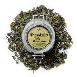 Minty Detox Green Tea, Green leaf Tea 2 oz. Jar