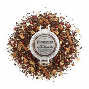 Organic Ginger Apple Pie Tea, Caffeine Free Herbal Infusion, Dessert Tea Collection, 2 oz. Jar