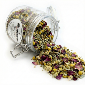 Organic Sleep Time Tea, Caffeine Free Herbal Infusion, Wellness Tea Collection, 1 oz. Jar