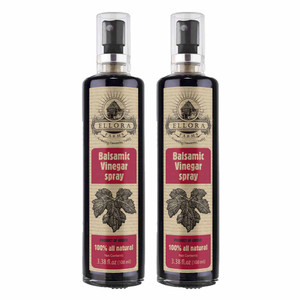 Pure Balsamic Vinegar in Glass Spray Bottle | Clog Free | Single Origin | Harvested in ancient Crete, Greece | 3.38 oz. Bottle | 2 Pack Pure Balsamic Vinegar in Glass Spray Bottle | Clog Free | Single Origin | Harvested in ancient Crete, Greece | 3.38 oz. Bottle | 2 Pack