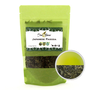 JAPANESE PAGODA TEA | Loose Leaf Sencha Green Tea | Designer Resealable Pouch | 3.52 oz. JAPANESE PAGODA TEA | Loose Leaf Sencha Green Tea | Designer Resealable Pouch | 3.52 oz.