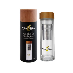 Tea2Brew, On the Go Infuser, 16oz Double Wall Glass, No Sleeve, Gift Pack Tea2Brew, On the Go Infuser, 16oz Double Wall Glass, No Sleeve, Gift Pack