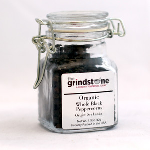 Organic Whole Black Peppercorn, 2 oz. Glass Jar Organic Whole Black Peppercorn, 2 oz. Glass Jar
