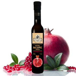 Ellora Pomegranate Infused Thick Balsamic Vinegar, Product of Crete, Greece, 8.5 oz