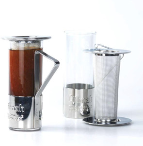 Dilmah, Tea Glass with Stainless Steel Strainer and Infuser for Loose Tea Brewing with Lid, Dishwasher Safe, 220 ml Dilmah, Tea Glass with Stainless Steel Strainer and Infuser for Loose Tea Brewing with Lid, Dishwasher Safe, 220 ml