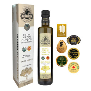 Certified Organic & Single Estate PDO Messara Greek Extra Virgin Olive Oil, High in Phenols, Gold Medal Winner, 17 OZ Bottle  Certified Organic & Single Estate PDO Messara Greek Extra Virgin Olive Oil, High in Phenols, Gold Medal Winner, 17 OZ Bottle