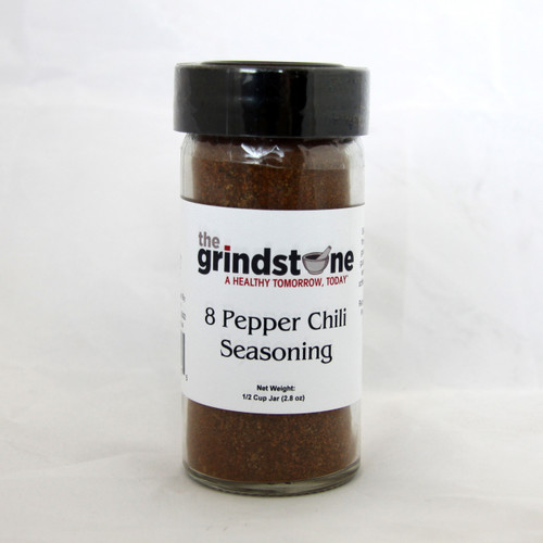 8 Pepper Chili Seasoning, 2.8 oz. In Glass Bottle, Non GMO