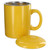 Infuser Tea Mug With Lid, 11 oz Yellow Infuser Tea Mug With Lid, 11 oz Yellow
