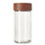 Sample Glass Spice Jar, bamboo lid, dual sifter 4oz (120 ml)
