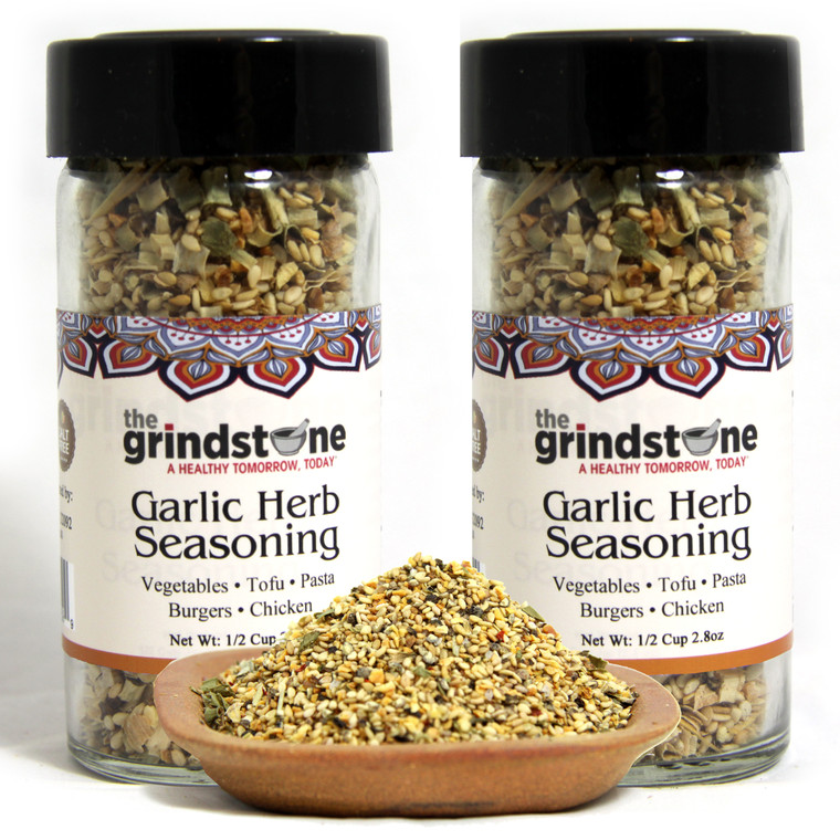 Salt-Free Garlic Herb Seasoning, Glass Jar, 2.8 oz. each, Pack of 2