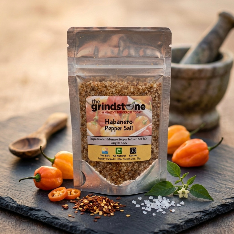 Habanero Pepper Sea Salt, Infused, 2 oz. Pouch