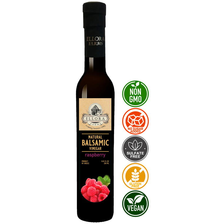 Infused Balsamic Vinegar Creme with Raspberry, All Natural, Product of Crete, Greece, 250 ml