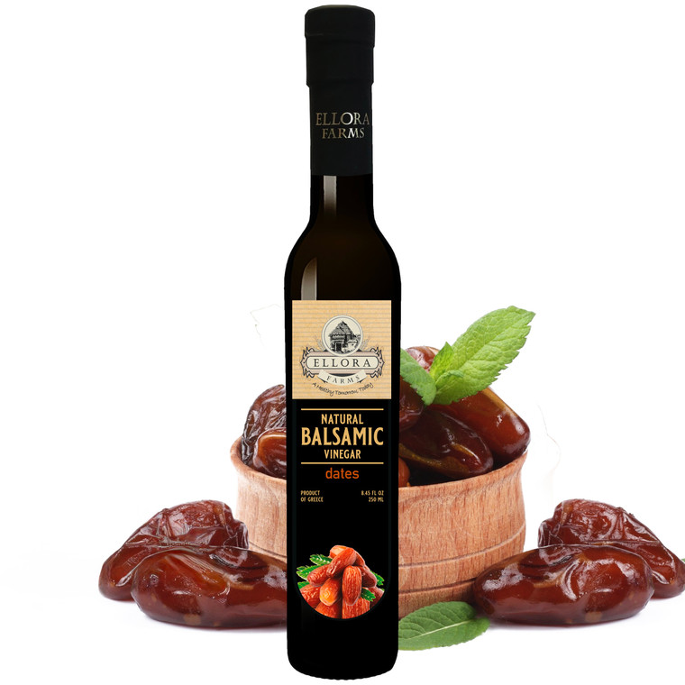 Ellora Date Infused Thick Balsamic Vinegar, Product of Crete, Greece, 8.5 oz