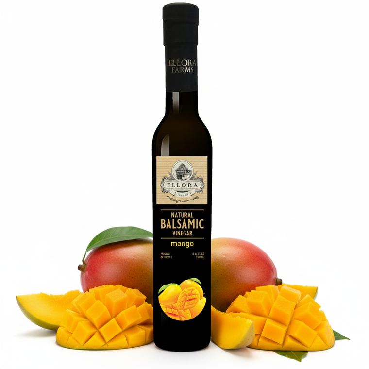Ellora Mango Infused Thick Balsamic Vinegar, Product of Crete, Greece, 8.5 oz