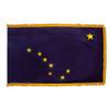 Alaska flag with pole sleeve and fringe