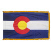 Colorado flag with pole sleeve and fringe
