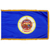 Minnesota flag with pole sleeve and fringe