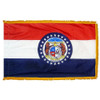 Missouri flag with pole sleeve and fringe