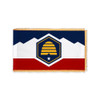 Utah flag with pole sleeve and fringe