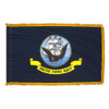 Navy Flag with Fringe (Pole Sleeve Style)