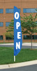 "Open" Flutter Flag (#1) - 26"x12' - For Outdoor Use