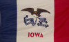 Iowa - State Flag with Pole Sleeve - For Indoor Use