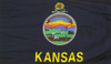 Kansas - State Flag with Pole Sleeve - For Indoor Use