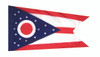 Ohio - State Flag with Pole Sleeve - For Indoor Use