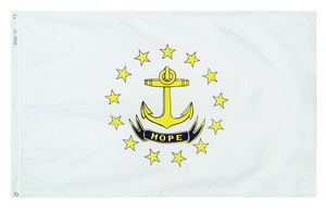 Rhode Island - State Flag (finished with heading and grommets) Rhode Island - State Flag (finished with heading and grommets)