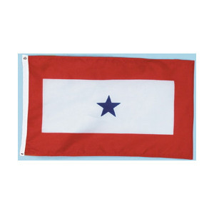 Blue Star Service Flag (Heading and Grommet Style)