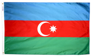 Azerbaijan - Outdoor Flag with heading & grommets
