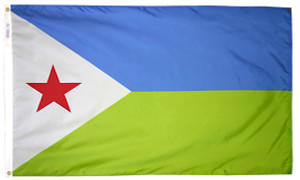 Djibouti - Outdoor Flag with heading & grommets
