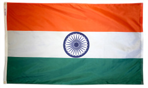 India - Outdoor Flag with heading & grommets