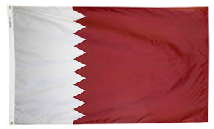 Qatar - Outdoor Flag with heading & grommets