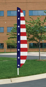 Flutter Flag - Stars & Stripes Design (#2) - 26"x12' - For Outdoor Use