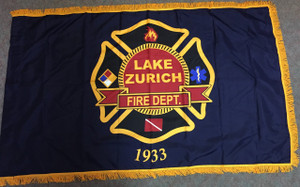 Custom Printed Flag with Fringe - 2.5'x4' - Single Reverse