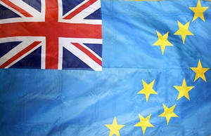 Tuvalu - Flag with Pole Sleeve Tuvalu - Flag with Pole Sleeve