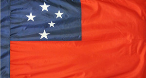 Western Samoa - Flag with Pole Sleeve Western Samoa - Flag with Pole Sleeve