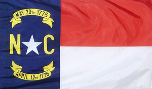 North Carolina - State Flag with Pole Sleeve - For Indoor Use North Carolina - State Flag with Pole Sleeve - For Indoor Use