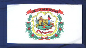 West Virginia - State Flag with Pole Sleeve - For Indoor Use