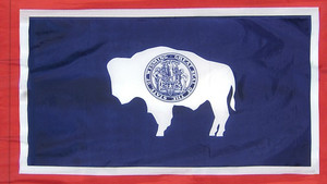 Wyoming - State Flag with Pole Sleeve - For Indoor Use Wyoming - State Flag with Pole Sleeve - For Indoor Use