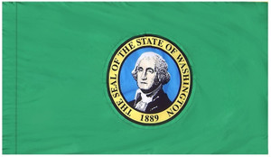 Washington - State Flag with Pole Sleeve - For Indoor Use Washington - State Flag with Pole Sleeve - For Indoor Use