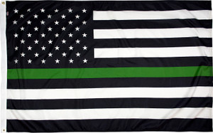 Thin Green Line American Flag